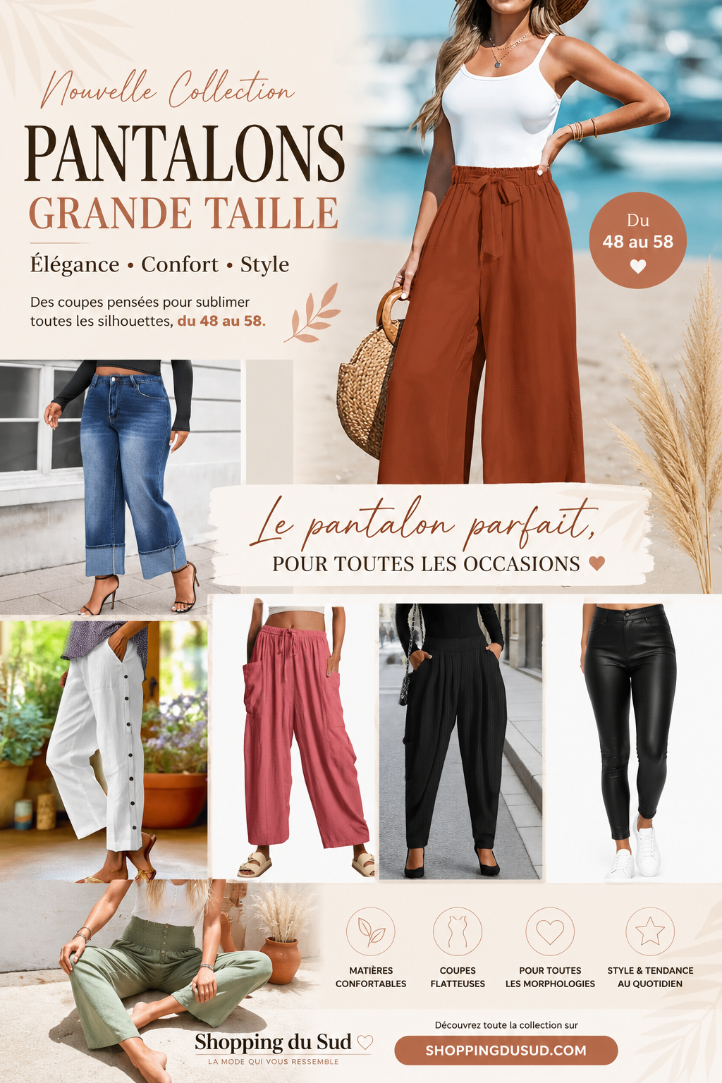 collections pantalons grandes tailles shoppingdusud
