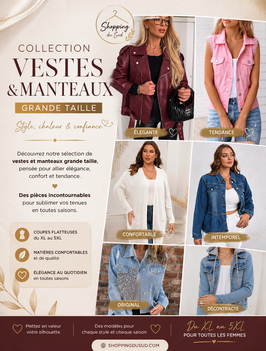 Vestes et Manteaux Grande Taille Femme